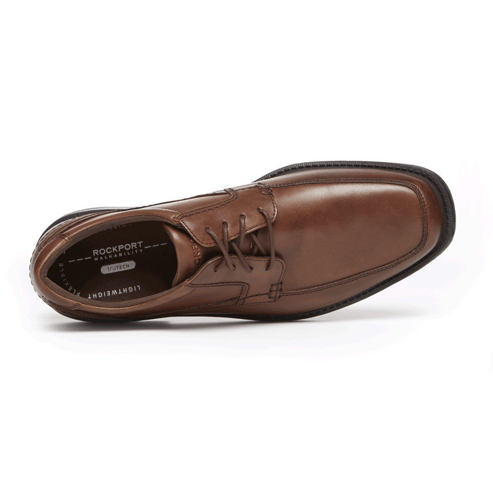 Rockport Mens Lace Up Brown - Style Leader 2 Apron Toe - UK 547-VPBFAX